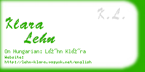 klara lehn business card